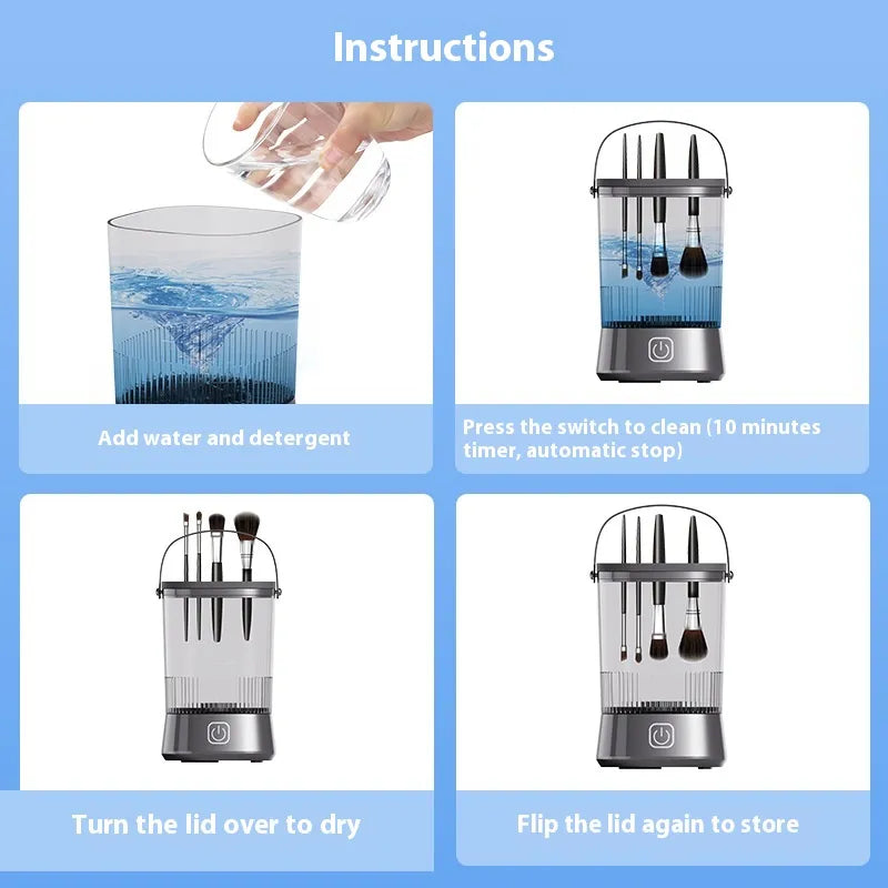Automatic Makeup Brush Cleaner